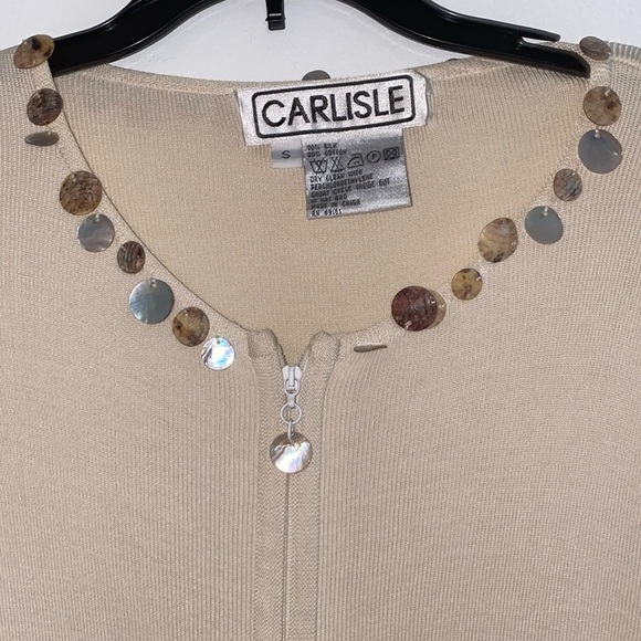 Vinatge Carlisle Cream Shell Twin Unique Set - Picture 9 of 13